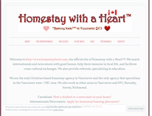 Tablet Screenshot of homestayheart.com